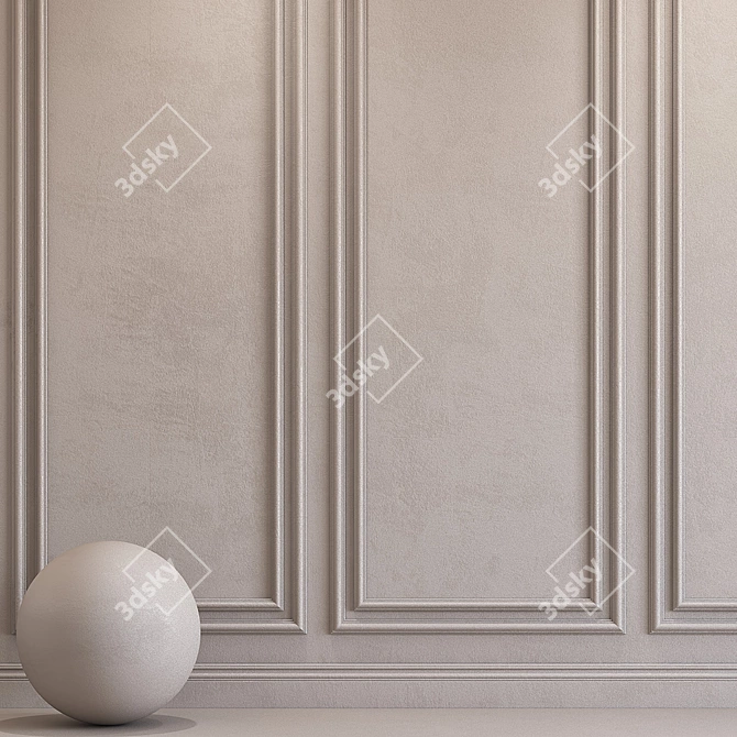 Elegant Molding Plaster 71 3D model image 2