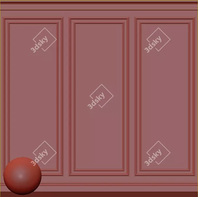 Elegant Molding Plaster 71 3D model image 3