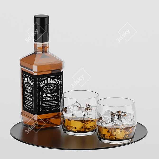 Elegant Whiskey Set: 3D Models 3D model image 3