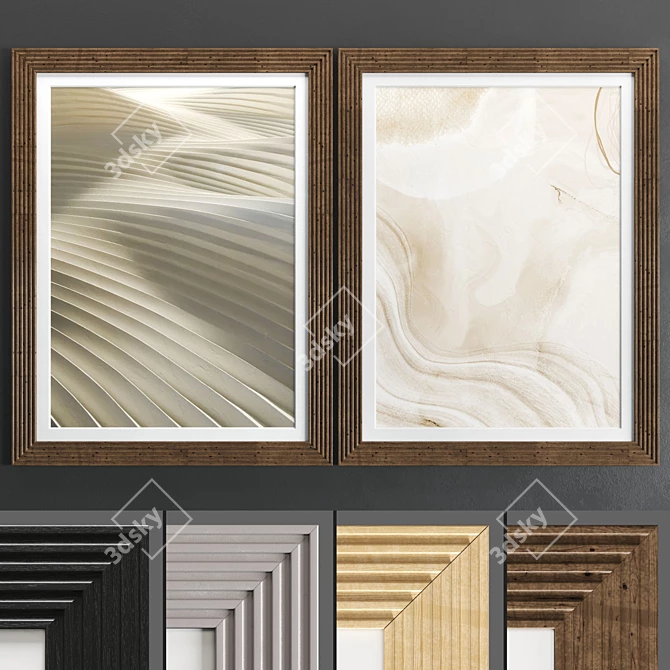 Premium Art Frame Set 3D model image 1