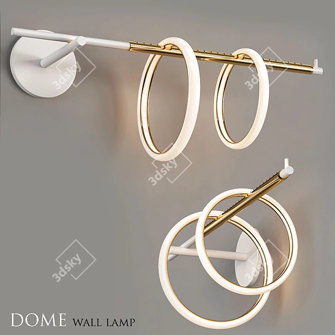 Modern Dome Wall Lamp 3D model image 1