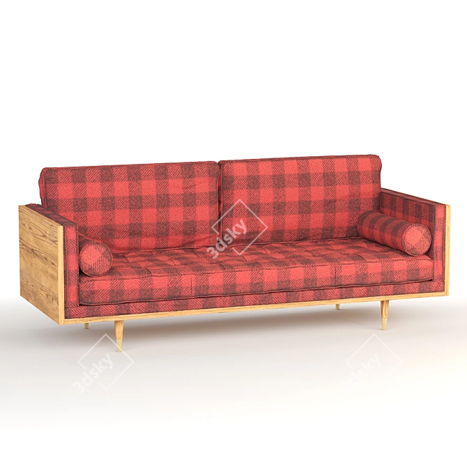 Skandi Fabric Sofa: Modern Elegance for Your Space 3D model image 3