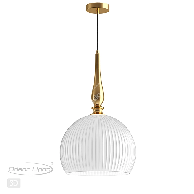 Runga Pendant Light: White/Bronze, 4765/1 3D model image 1