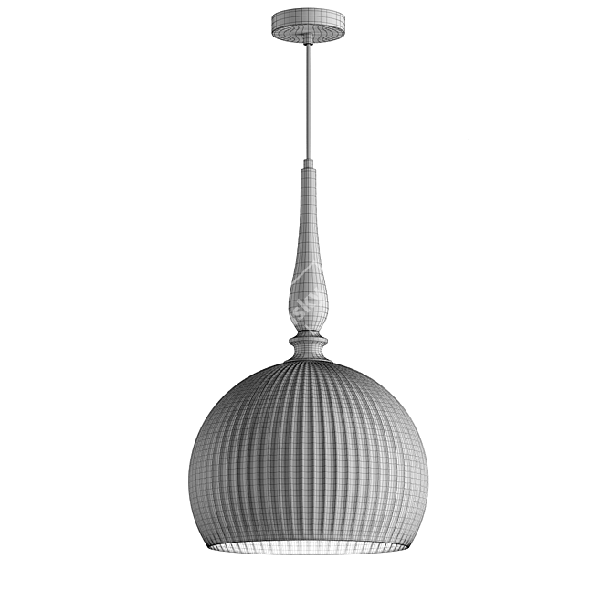 Runga Pendant Light: White/Bronze, 4765/1 3D model image 2