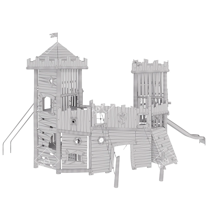 Kompan Castle Medium: Nature-inspired Play Complex 3D model image 7