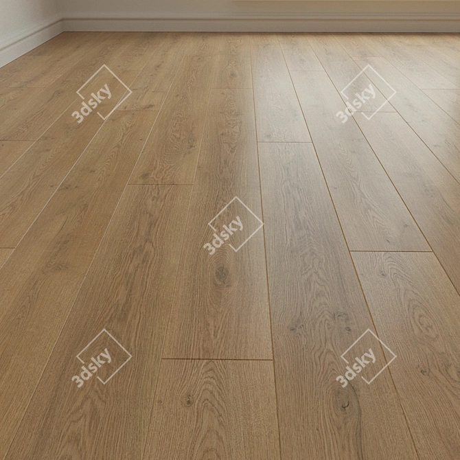 Volume Parquet Flooring. Oak Grave 3D model image 1