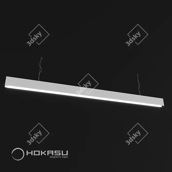 Elegant I-Beam Linear Light 3D model image 3