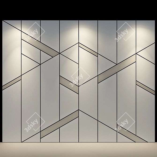 Stylish Wall Panel No.119 3D model image 2