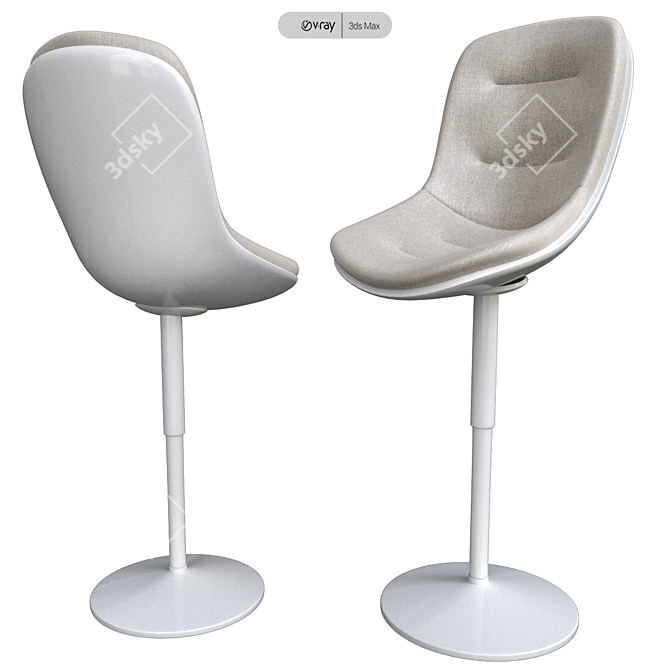 MDF Italia Flow Chair - Elegant and Contemporary Furniture Solution 3D model image 2