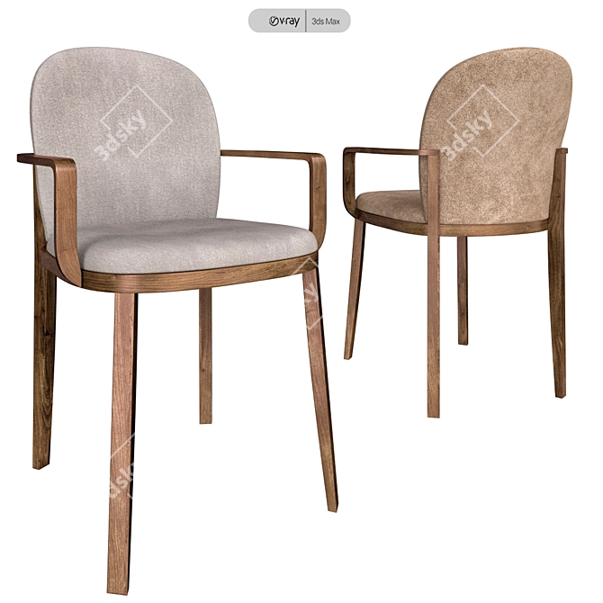 Elegant PIANCA Orchestra Chairs 3D model image 1