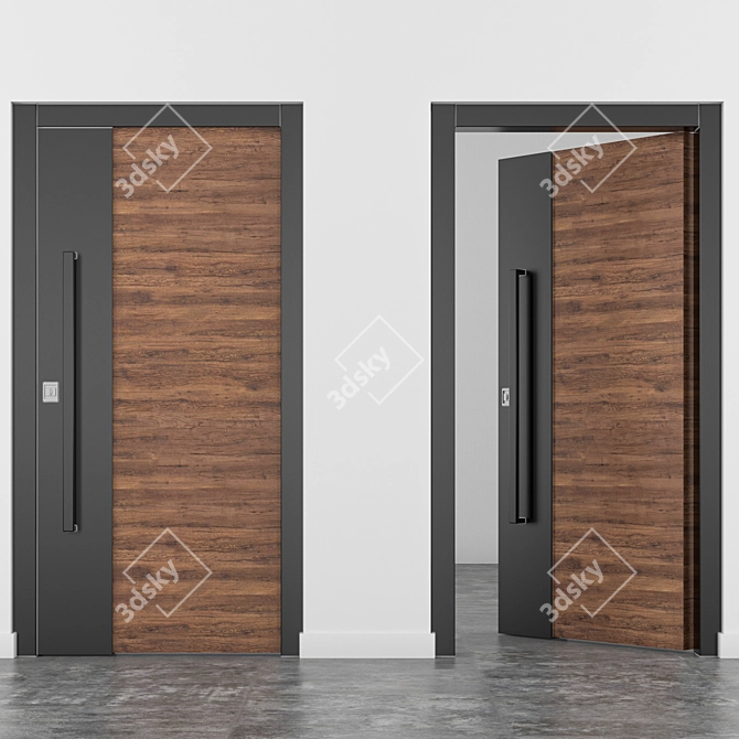 Contemporary Entryway Door 3D model image 1