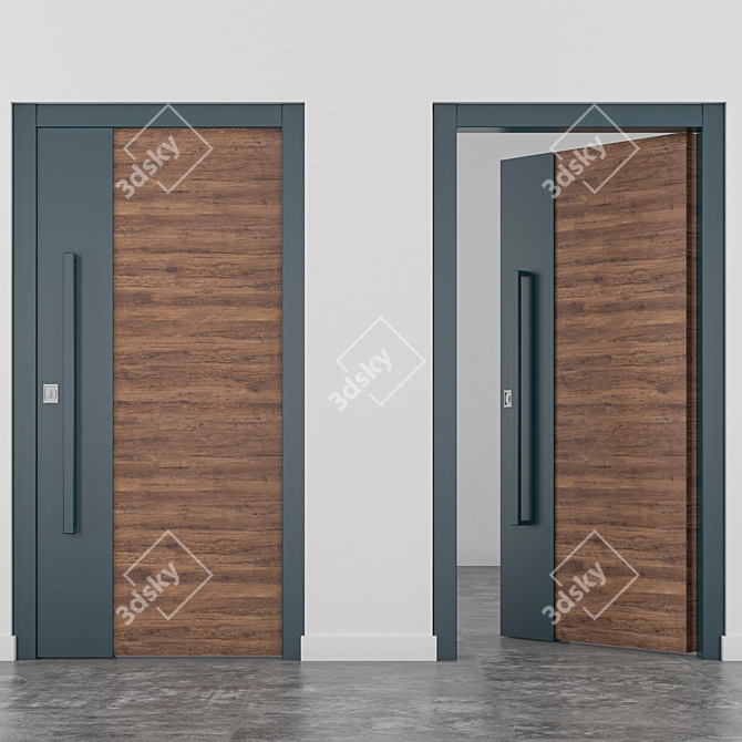 Contemporary Entryway Door 3D model image 2