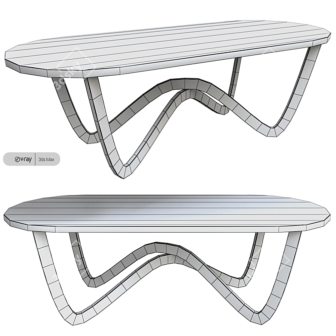 Modern Rolf Benz 988 Table 3D model image 3