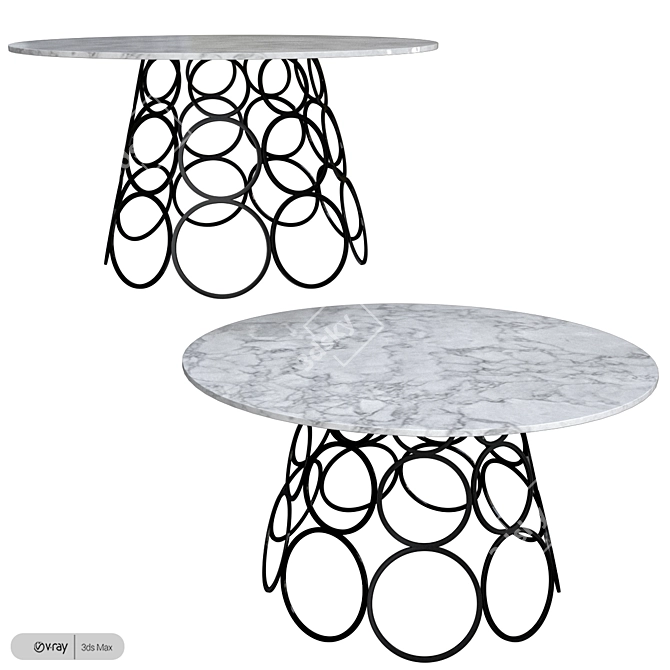 Bonaldo Hulahoop Table - Sleek and Stylish 3D model image 2