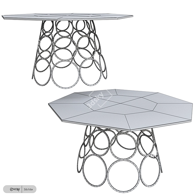 Bonaldo Hulahoop Table - Sleek and Stylish 3D model image 3