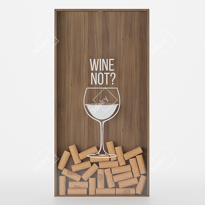 Title: "Whimsical Wine Corks Decor Picture 3D model image 1