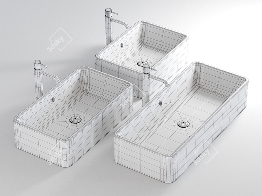 Ceramica Cielo Shui Ceramic Countertop Washbasin 3D model image 5