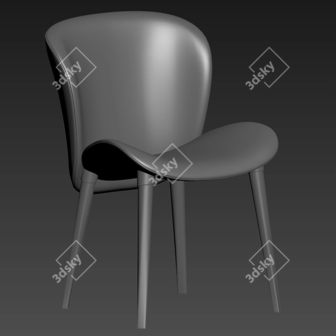 Elegant Petal Chair: Modern Design 3D model image 3
