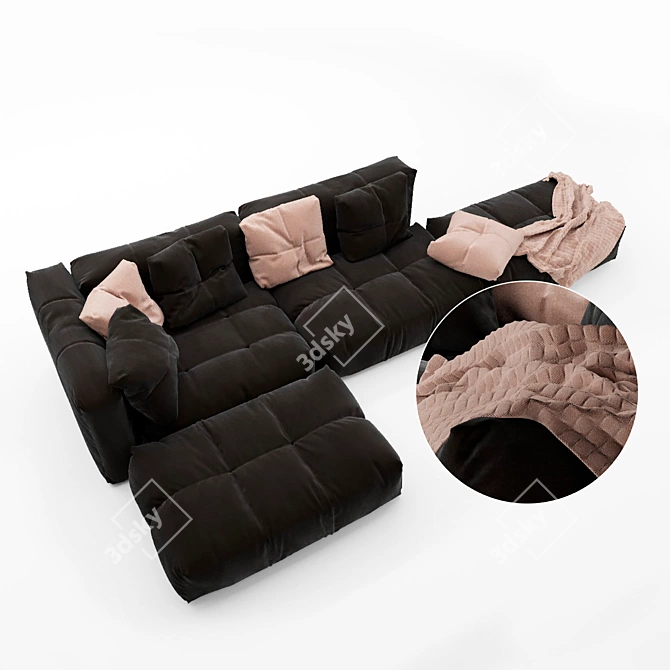 Modular PIXEL Sectional Sofa 3D model image 2