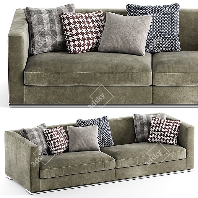 Elegant Bilbao Sofa by Frigerio 3D model image 1