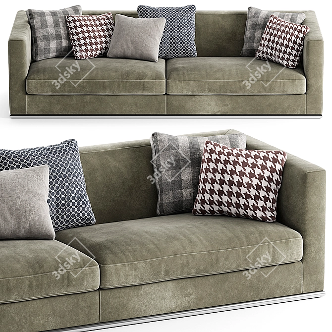 Elegant Bilbao Sofa by Frigerio 3D model image 2