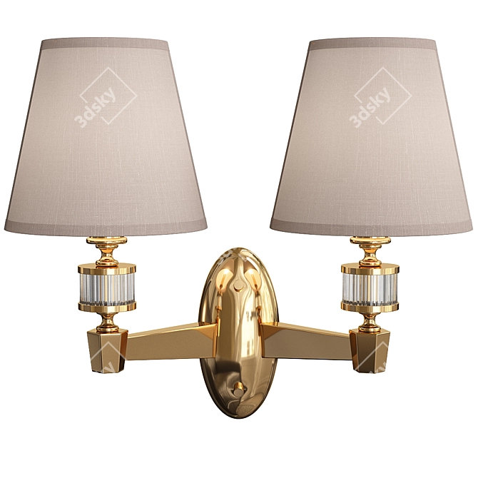 Elegant DelRey 2 Sconce: Modern Lighting Solution 3D model image 2