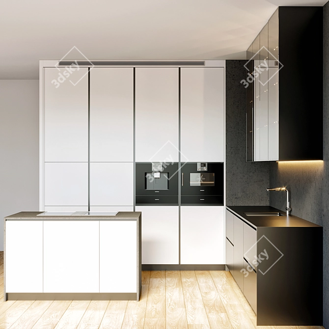 Gaggenau Kitchen: Stylish, Functional and Compact 3D model image 2