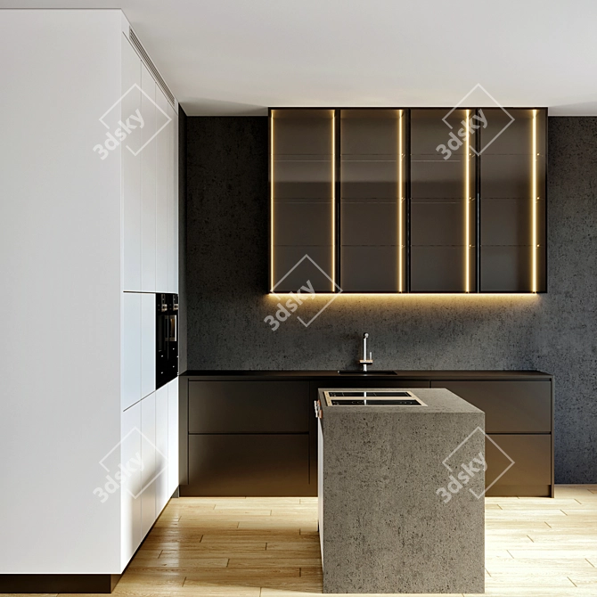 Gaggenau Kitchen: Stylish, Functional and Compact 3D model image 3