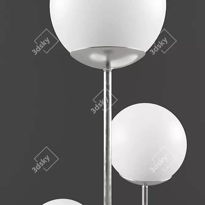 Elegant Chrome Floor Lamp 3D model image 2