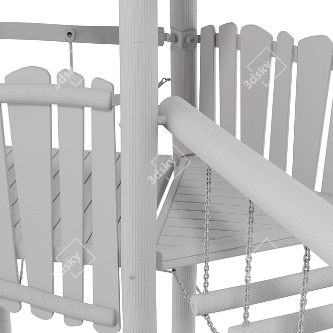 Kompan Two Tower Adventure Playset 3D model image 3