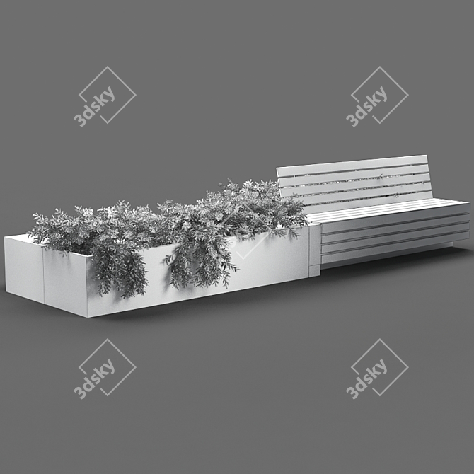 PolyCount 349K Unique Bench 3D model image 3