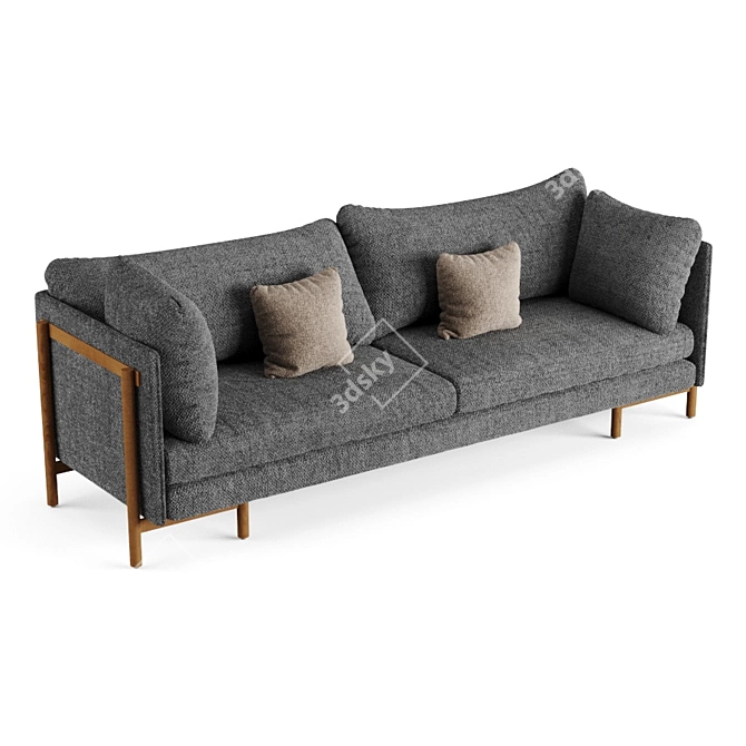Modern Frame Sofa: Exquisite Craftsmanship from De La Espada 3D model image 1