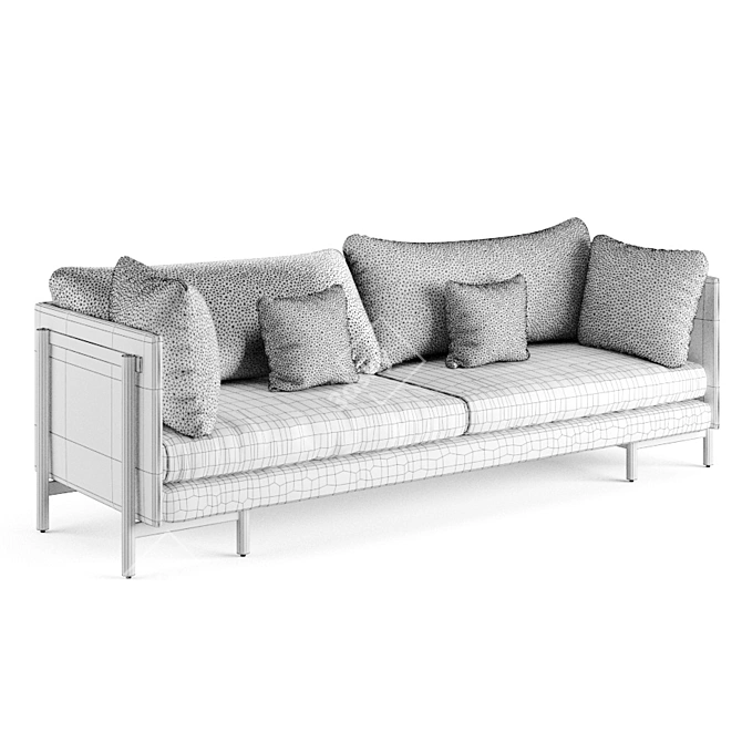 Modern Frame Sofa: Exquisite Craftsmanship from De La Espada 3D model image 5