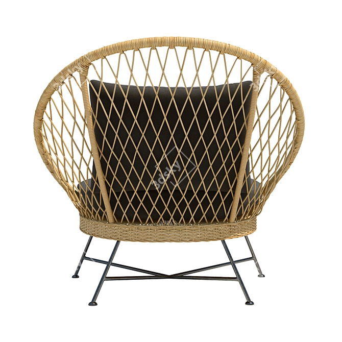 Comfortable Aeri Lounge Chair 3D model image 5
