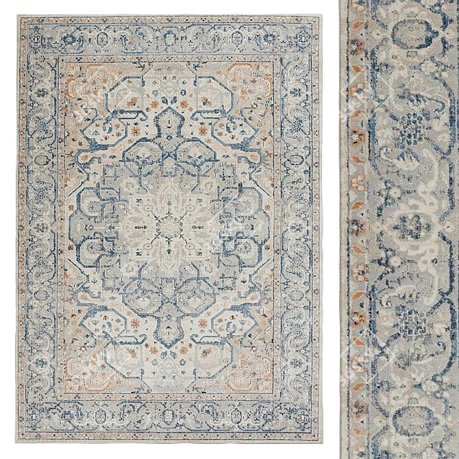 Vintage Archive Carpet | 2.5m x 3.5m 3D model image 1