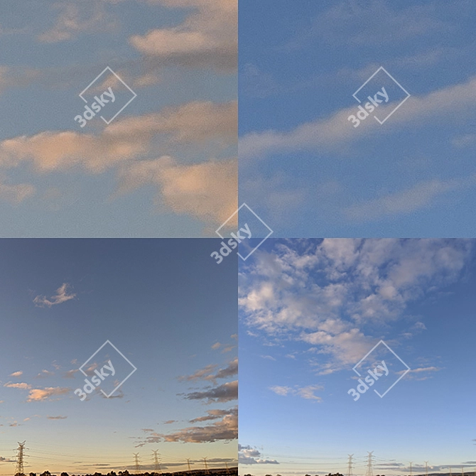 Sunset Sky V1: 42 Backplate Photos 3D model image 2