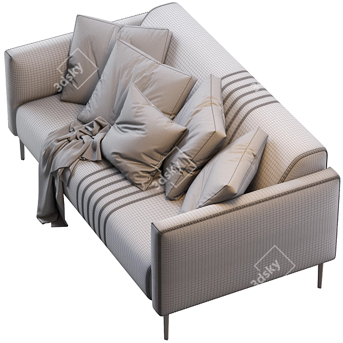 Elegant TUXEDO D2 Sofa 3D model image 5