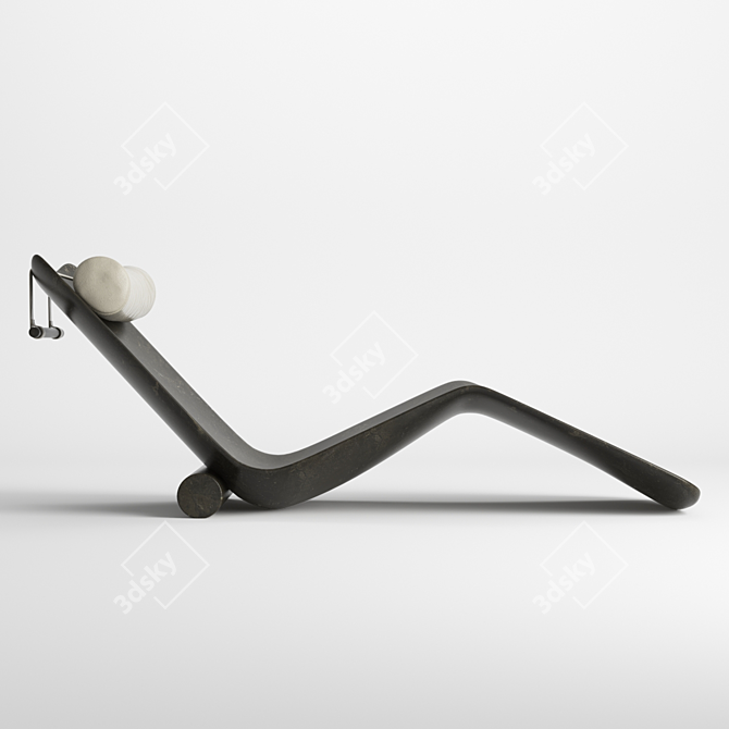 Modern Salvatori Curl Chaise: Sleek and Stylish 3D model image 2