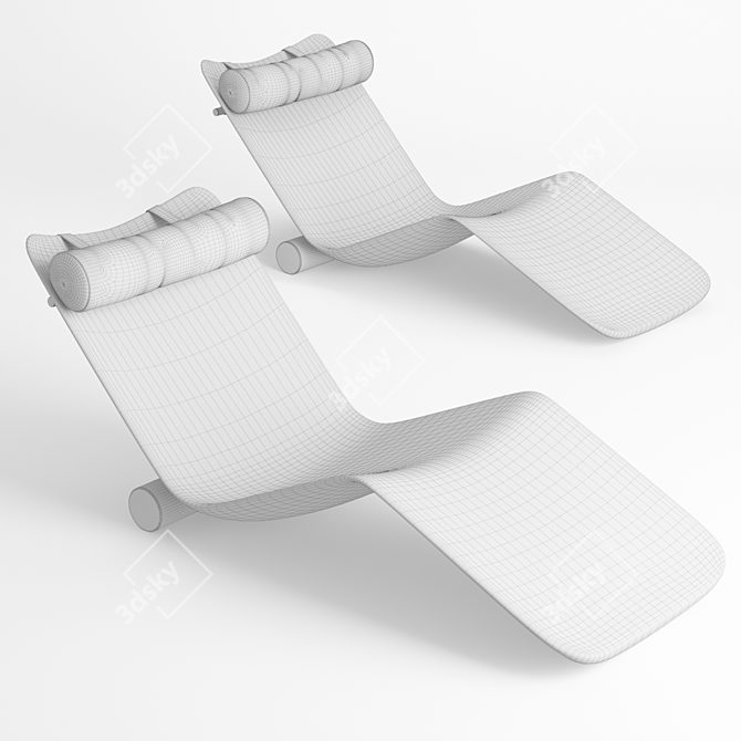 Modern Salvatori Curl Chaise: Sleek and Stylish 3D model image 5