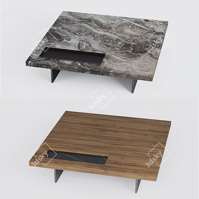 Boteco (Minotti) Coffee Table 120x120x33cm 3D model image 3