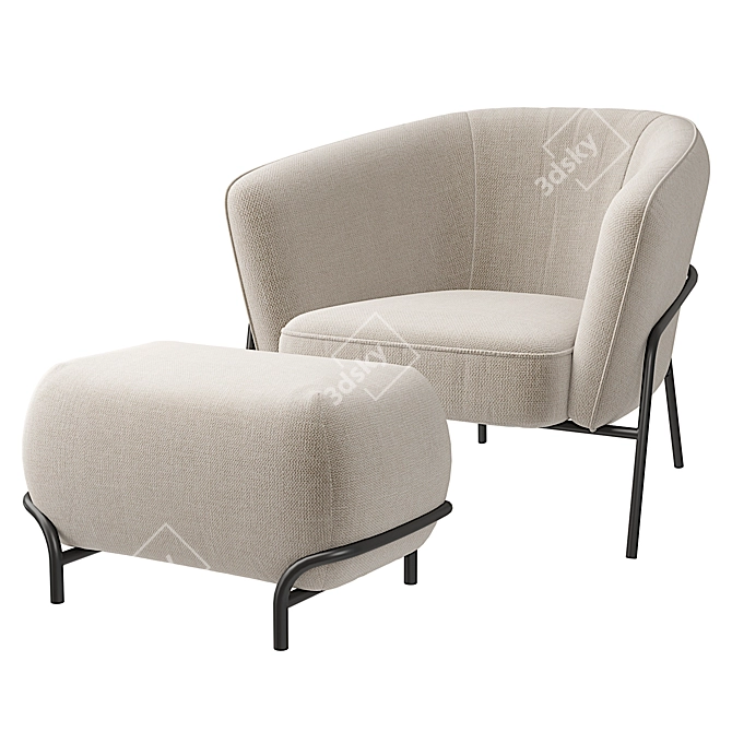 Laika Chair: Stylish and Comfortable 3D model image 1