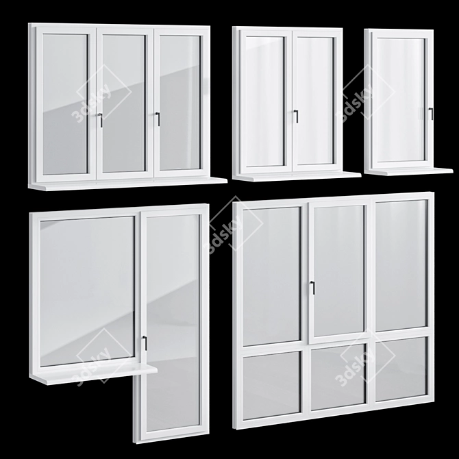 Finstral Plastic Windows: Durable & Stylish 3D model image 1