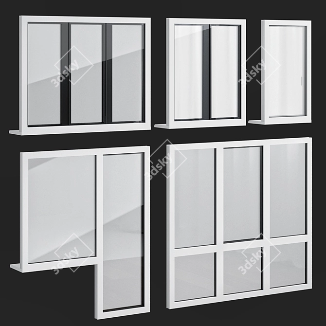 Finstral Plastic Windows: Durable & Stylish 3D model image 2