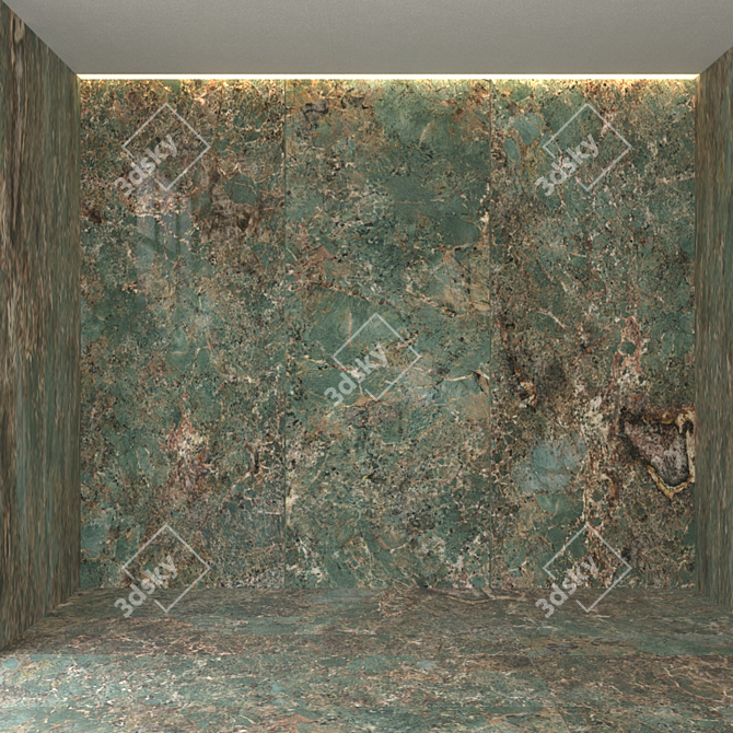 Elegant Amazonite Marble Tile 3D model image 2