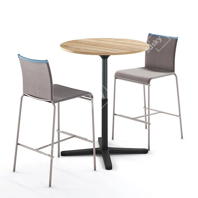 Vitra Super Fold & Web High Bar Set 3D model image 2