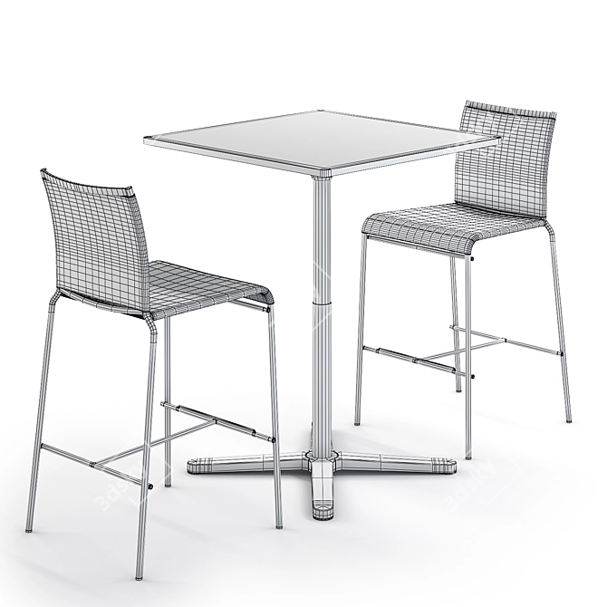 Vitra Super Fold & Web High Bar Set 3D model image 4