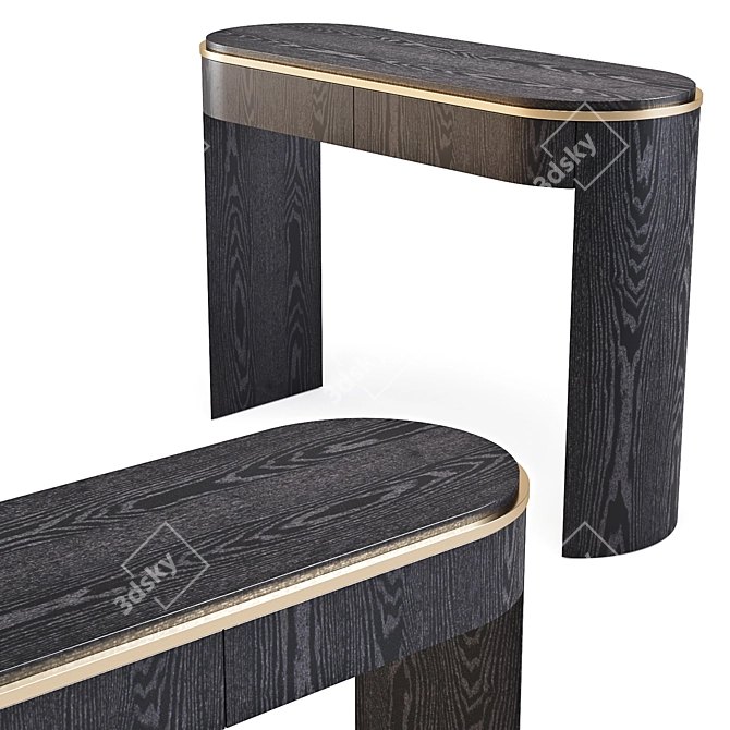 Modern Design with a Retro Twist: Bower Step Console Table 3D model image 5