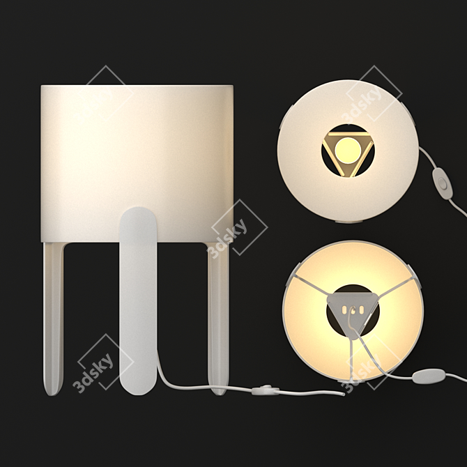 Futuristic Spaceship Table Lamp 3D model image 2