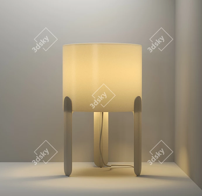 Futuristic Spaceship Table Lamp 3D model image 4