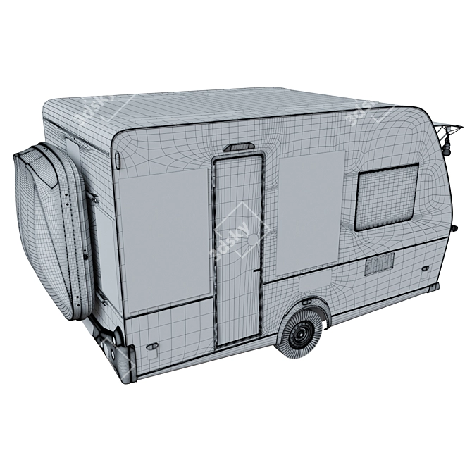 Compact Travel Truck: Sofa & Kitchen 3D model image 4